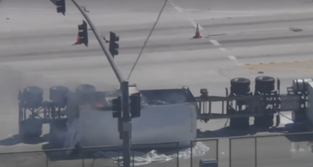 Fiery freeway fiasco Lithiumion batteries explode, burn in California
